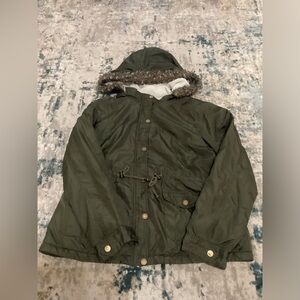 Ashley By 26 International Kids Green Hooded Raincoat